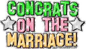 congrats on the marriage   