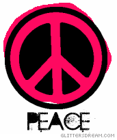 Peace-sign - myspace comments - glitter graphics - myspace graphics